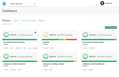 go development company codebeat automated code review tool